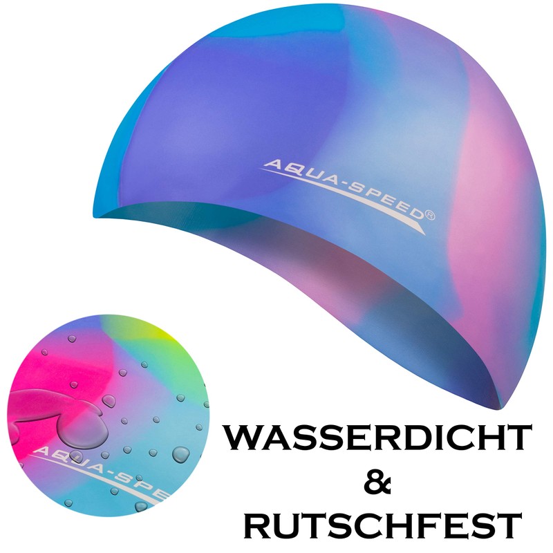 Aqua Speed Swimming Cap for Men, Bathing Cap Multi-Coloured with