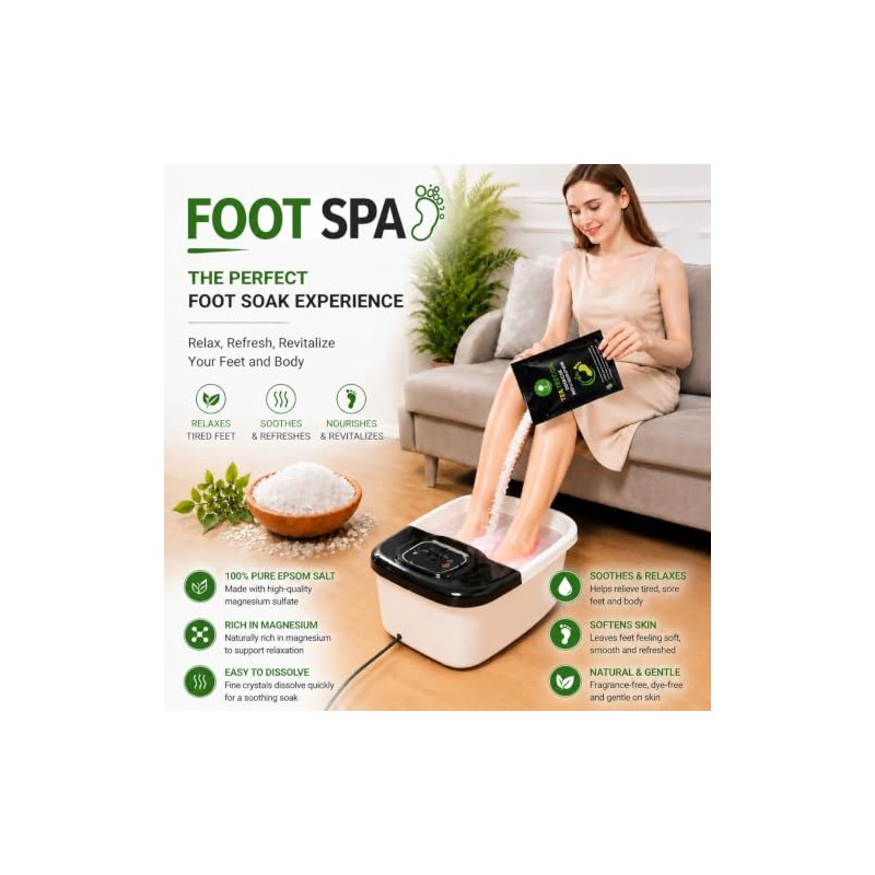 Foot Soak with Tea Tree Oil & Peppermint Oil &