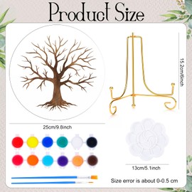 Fingerprint Tree Guest Book Baby Shower Party Decor with Paint Kit