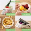Produce Bags,4 Pack Reusable Produce Bags,Natural Mesh Cotton,Zero-Waste Produce Bags,Can