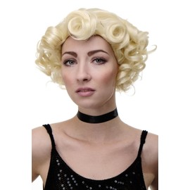 Wig Me Up Lady Wig Wig 1920s Swing Light Blonde Curly Wave Blonde Platinum GFW1717 613