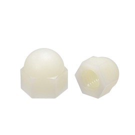sourcing map M8 Cap Nut, Hex Acorn Dome Head Nuts for Screws Bolts Nylon White 20 Pcs