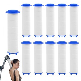 10Pcs Shower Head Filter Drivese, 2.95 Inch Ion Shower Dropse Head Filter PP Cotton Replacement Cartridge, Water Filter Core Cotton For Handheld Showerheads