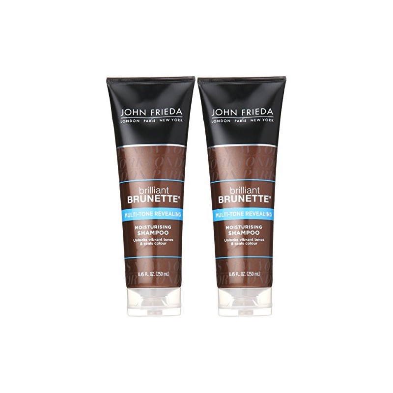 John Frieda Brilliant Brunette Multi-Tone Revealing Moisturizing Shampoo, 8.45 Oz