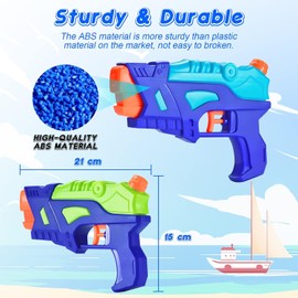 (2 Pack) Water Pistol for Kids, Water Pistols Squirt Guns with Trigger for Outdoor Swimming Pool, Best Summer Water Fighting Toys Gifts for Boys Girls, Training Toys for Pets