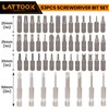 53-Piece Screwdriver Bit Set, LATTOOK Right Angle Low Profile 90