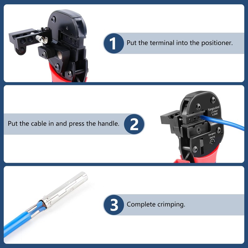 Yangoutool Solar Crimping Tool YG-2546B for AWG 14-10(2.5/4/6.0mm2) PV Connectors