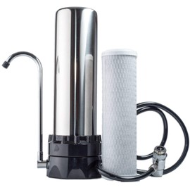 Lake Industries Stainless Steel Countertop Water Purifier Filter (10 Micron Carbon Block)