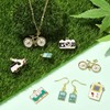 Ipotkitt 30pcs 6 Styles Retro Themed Enamel Charms Metal Bicycle