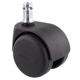 Wagner 01500161 Swivel Chair Castors / Office Chair Castors - Hard - Diameter 50 mm, Height 60 mm, Interval Braked, Pin 11 x 20 mm, Load Capacity 50 kg