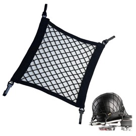 SHYSBV Gepäcknetz Fahrrad Motorrad, 30 × 28cm Motorradhelm Netz, Gepäcknetz Motorrad, Fahrrad Spannnetz, Motorräder Netz, Spannnetz Netz für Befestigung Helm, für Motorräder und Fahrräder