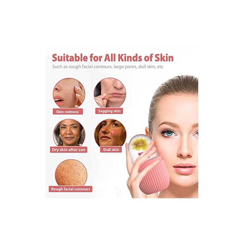 XHJRI Ice Cube Roller Massager for Face and Neck