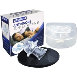 Retenedor de lengua para dejar de roncar, respirar mejor y mejorar el sueño. Silicona suave. Cómodo y se adapta a cualquier tamaño de boca. Estuche incluido