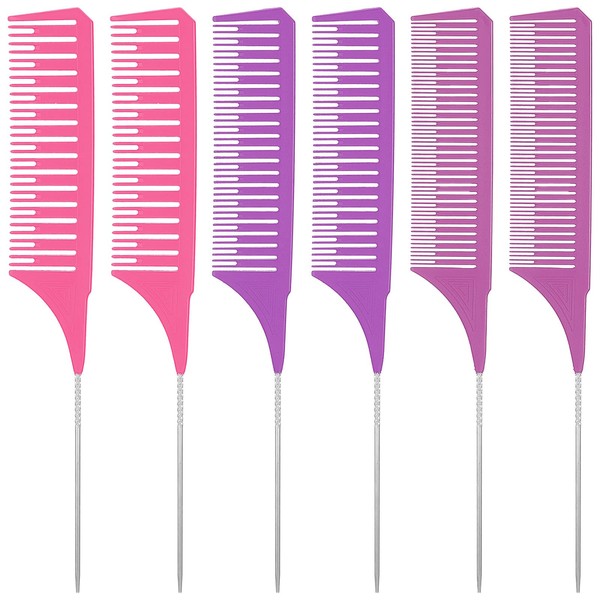 TIESOME 6 Pcs Highlight Comb Set, Professional Highlighting Comb With