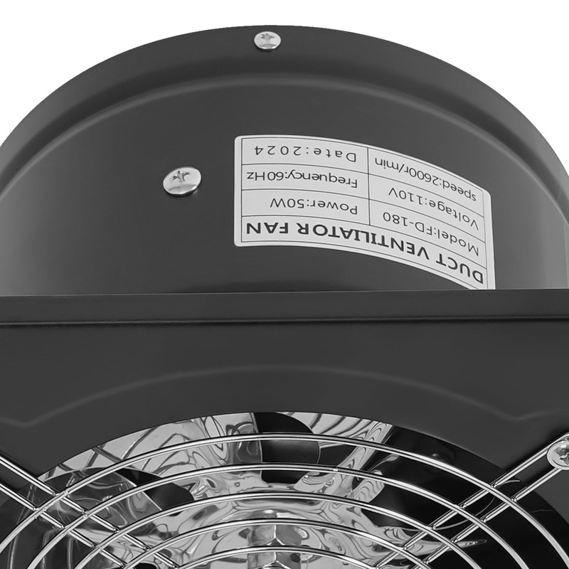 Treliamd 7 Inch Exhaust Fan, 110V Wall Exhaust Fan for