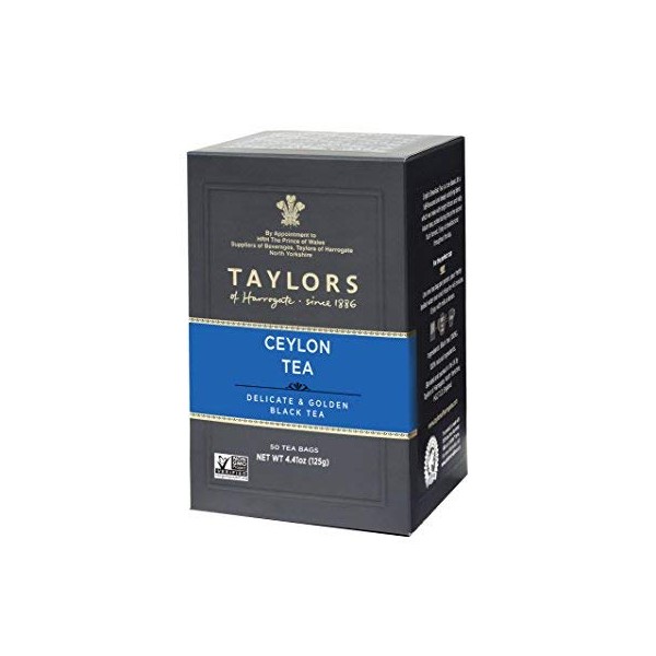 Taylors of Harrogate Pure Ceylon, 50 Teabags (Pack of 6)