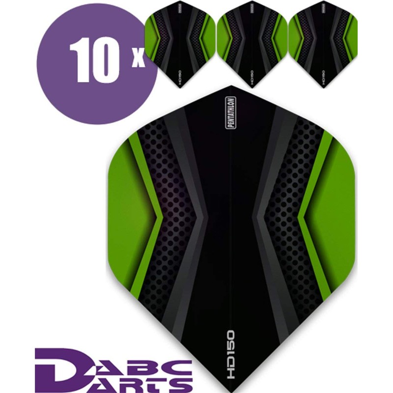 ABC Dart Flights Pentathlon HD150 Pack of 10 Dart Flights,