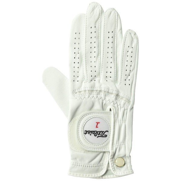 Titleist Perma Soft Golf Glove Womens Reg RH Pearl, White(Large, Worn on Right Hand)