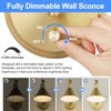 TRLIFE Wall Sconce Plug in, Dimmable Wall Sconce Brushed Brass
