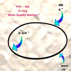 Liberty H & L Lid O-ring Fits Sta-Rite® Delrin Compatible With PTK-108 By Liberty 10-PK
