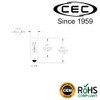 CEC Industries 120MB Light Bulbs, 120V, 3W, T2.5 Shape, CC-7A