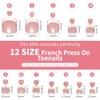 Uñas postizas francesas para los pies - 120 piezas de