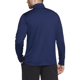 TSLA Men's Quarter Zip Thermal Pullover Shirts, Winter Fleece Lined Lightweight Running Sweatshirt, Fleece 1/4 Zip Sweatshirt Navy, Large