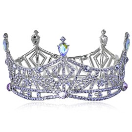 Miss America Crown Austrian Rhinestone Crystal Hair Tiara Desfile T1299