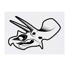 'Skull Dinosaur' Temporary Tattoo - Water Resistant, Skin-Safe, Non-Toxic Transfer (TO00075547)