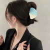 Shell Hair Clips for Women, Gradient Blue Seashell Hair Claw