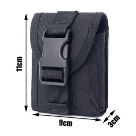 Tactical Molle Pouch Multifunction Waist Bag Men Waist Pack Belt Bag Waist Pouch Bag for Camping Hiking Outdoor Black
