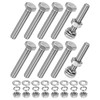 M METERXITY 10-Pack Hex Head Screw Bolt with Nuts Flat