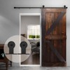 CCJH 4FT Sliding Track Barn Door Hardware Kit for Single