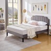 VECELO Queen Size Bed Frame Upholstered Platform with Tufted Adjustable
