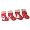 Christmas Stocking Decorative Cartoon Pattern Cuff Stocking Ornament for Tree