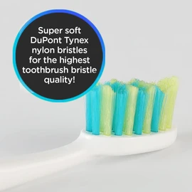 Voom Sonic Pro 7 Series Replacement Brush Heads Advanced Bristle Technology Soft Dupont Nylon Bristles Oral Care - White - Pack of 4
