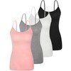 BAMBOO COOL Women's Basic Lingerie Camisole Tank with Adjustable Spaghetti