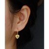 Heart Evil Eye Dangle Small Hoop Earrings for Women Girls