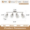BUXVRCS Adjustable Multi-Directional Brushed Nickel Light Fixtures, Semi Flush Mount