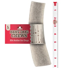 Best Dog Chews Elk Antlers Chew Toy, USA-Sourced, Split Antlers for Aggressive Chewers, Long-Lasting, Natural Product, All Breed Sizes