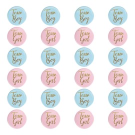 CXNXFD Pack of 30 Gender Reveal Buttons for Boys or Girls, Team Boy and Team Girl Party Decoration Badges, Suitable as Decoration Accessories for Baby Showers, Plastic