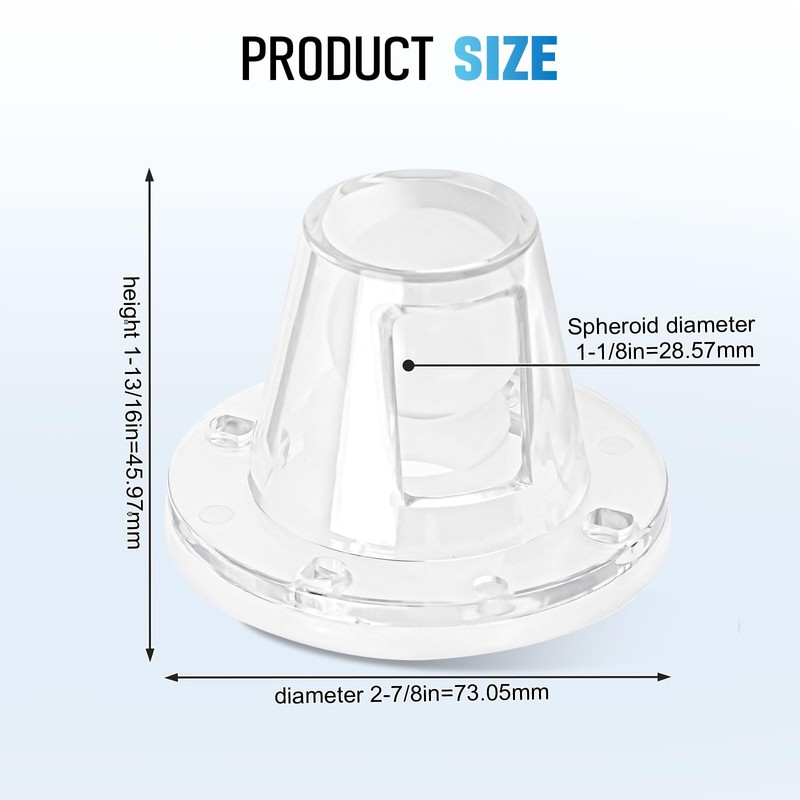 Tobaiwind Boats Scupper Drain Self-Bailing Scupper Valve Fits 3/4 inch