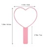 TBWHL Heart-Shaped Travel Handheld Mirror, Cosmetic Hand Mirror with Handle,