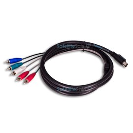 SatelliteSale Audio Video 10 Pin Component DirecTV Replacement Cable Universal Wire PVC Black Cord 6 feet