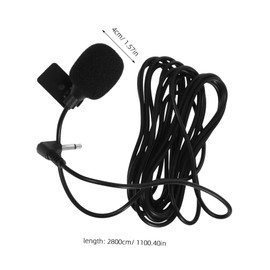 KICHOUSE 1set Handheld Speaker Mic Coil Cord for Car Navigation and Use Includes Headphone Jack for Earpiece SNR for Audio