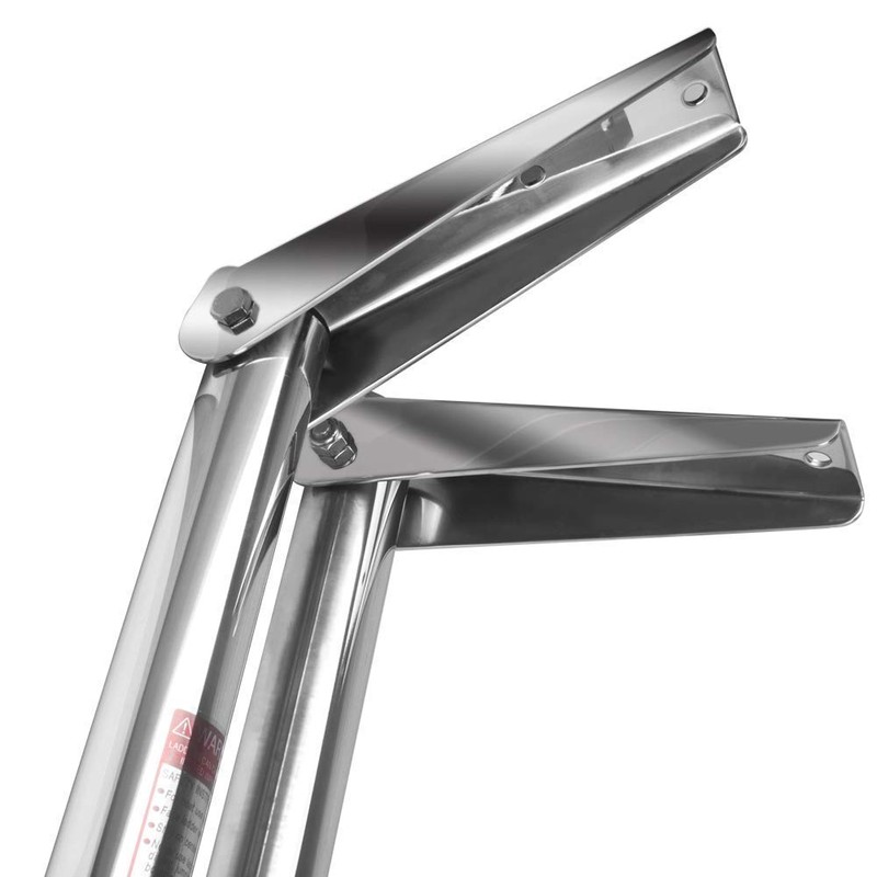 Hoffen 4 Steps Ladder Stainless Sport/Diver Ladder Dual Vertical Telescoping