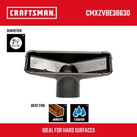 CRAFTSMAN CMXZVBE38630 2-1/2 in. Utility Nozzle Wet Dry Vac Attachment, Industrial-Grade Shop Vacuum Accessory for Cleaning Hard Surfaces, Fits 2-1/2 in. Hose Diameter