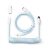 Keychron Custom Coiled Aviator USB Cable - Light Blue