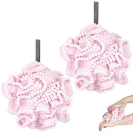 Esponja Baño Color Rosa Ducha Suave Bolas Encaje Globo Limpieza Lavado Corporal Accesorios Piezas