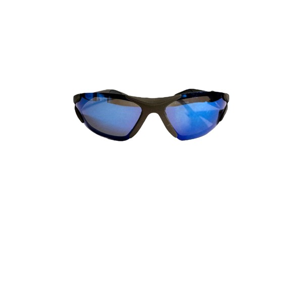 Foster Grant Sports Sunglasses with Blue Mirror Lenses, Black Frame,